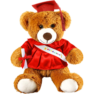 Ours en peluche pour la saison des diplômes, vêtu <span class=keywords><strong>de</strong></span> robes académiques avec toque <span class=keywords><strong>de</strong></span> <span class=keywords><strong>doctorat</strong></span> et diplôme, idéal comme cadeau <span class=keywords><strong>de</strong></span> remise <span class=keywords><strong>de</strong></span> diplôme - Product Image 2