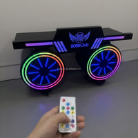 Mesa de DJ Moderna con Ruedas Dobles y Luces de Neón, Base Móvil, Soporte Luminoso para Bar, Karaoke, Club, Escenario, Suministro al por Mayor, con Logotipo Personalizado