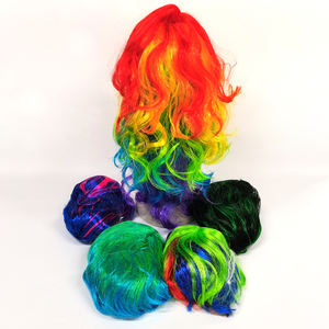 याचेन पार्टी नवीनता रंगीन हेलोलीन वेशभूषा फैंसी पार्टी सहायक कोस्प्ले हेलोलीन विग महिला लड़कियों के लिए - Product Image 2