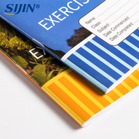 Cahier d'exercices pour étudiants du Ghana 18x24cm, ligné simple, 80 pages, couverture personnalisée, fournitures scolaires, vente en gros directe d'usine