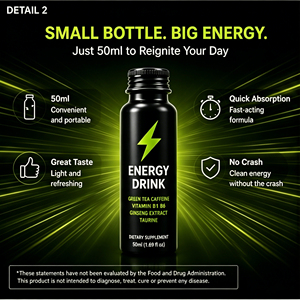 Bebida Energética Nutrtech <span class=keywords><strong>Monster</strong></span> Sin Azúcar, Baja en Grasas, con Ginseng, Vitaminas B1 y B6, <span class=keywords><strong>Sabor</strong></span> a Café, Alivia la Fatiga, Botella de 50 ml - Product Image 5
