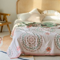 Couverture en gaze à quatre couches, rafraîchissante pour l'été, en pur coton, extra-épaisse, surdimensionnée, pour climatisation, lavable en machine, moderne