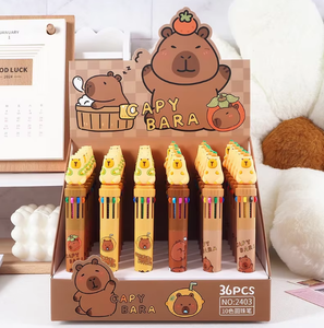 2025 Zehn-Farben-Kugelschreiber Niedlicher Mehrfarbiger Schreibstift mit Druckknopf-Design Neuartiges Kunststoffgehäuse für Schüler - Product Image 6