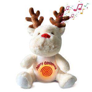 Tương tác ánh sáng lên điện tử âm nhạc dễ thương mềm phim hoạt hình phong trào đồ chơi sang trọng nhẹ nhàng thở thú nhồi bông cho bé - Product Image 6