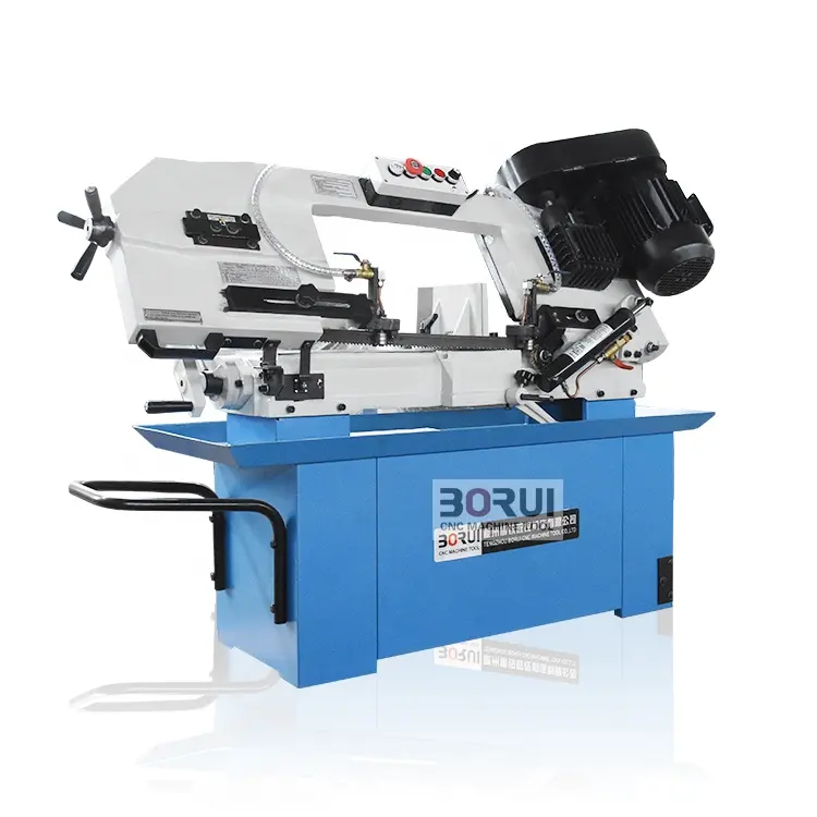 BS-912B yatay hidrolik silindir yarı otomatik Metalsmall şerit testere makinesi Mini şerit testere makinesi yeni manuel makine 230