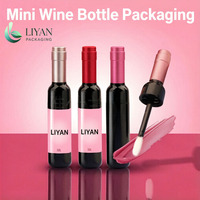 En stock: Material de embalaje de plástico para tubos de lápiz labial cosmético, estilo coreano, DIY, mini botella de vino original, 5ml