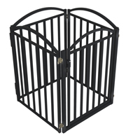Barrière de porte pour chien en plastique à motif solide écologique, cage intérieure/extérieure, déflecteur pour chiens de grande/petite taille, fermeture à bouton