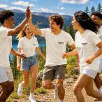 Hoogwaardige T-shirts voor personeelsuniformen, camp evenementen, promotionele bedrukking, op maat gemaakte quick-dry fit unisex geborduurde heren T-shirts