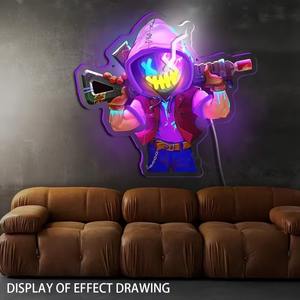 Art mural LED néon imprimé UV avec éclairage multicolore et commande par interrupteur alimenté par USB pour la décoration de la maison, des mariages, des bars, des magasins, des centres commerciaux - Product Image 3