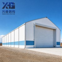 Structure en acier préfabriquée, entrepôt de distribution sur le terrain pour l'aide humanitaire, bâtiment métallique à déploiement rapide