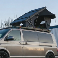 Tente de toit rigide en aluminium pour voiture, double couche, en polyester, pour le camping, 4 personnes, 4 saisons, automatique