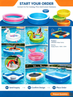 Grenzüberschreitender, verdickter, anpassbarer aufblasbarer Swimmingpool für Kleinkinder, rechteckiger Pool, tragbarer großer Haushaltspool für Kinder und Erwachsene