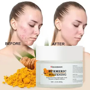 Wholesale ODM OEM Organic Whitening Anti-Aging Lightening Lighten Dark Spots Vitamin C Turmeric Face Cream