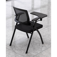 Chaises de Bureau en Maille de Haute Qualité, Pliables, à Cadre Métallique, pour Salle de Formation, avec Tablette d'Écriture