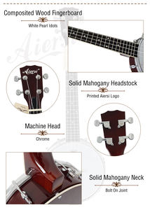 Gran stock marca Aiersi gran oferta calidad Tenor tamaño Banjo instrumento <span class=keywords><strong>de</strong></span> cuerda para ukelele música ODM/OEM mejor precio listo para enviar - Product Image 6