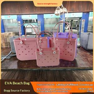 Sac de plage décontracté transfrontalier Europe-Amérique, type sac seau ouvert, avec fermeture auto-agrippante, pour extérieur, panier à légumes, sac de transport pour animaux de compagnie, sac à main - Product Image 2