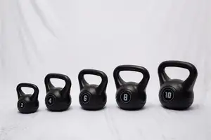 Kettlebell in cemento nero per attrezzature da palestra per Body Building di fabbricazione professionale