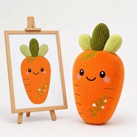 Juguete de Peluche Suave Personalizado de Zanahoria, Adorable Muñeco de Peluche Bordado de Vegetales para Regalos Infantiles, Venta Caliente, Fábrica OEM ODM