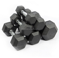 Équipement d'entraînement de force portable et réglable de haute qualité en fer et caoutchouc, ensemble d'haltères hexagonales de 10 à 55 kg avec barre de musculation