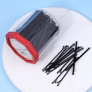 Vente en gros de pinces à cheveux simples en métal noir pour filles, accessoires de décoration pour cheveux, pinces à cheveux pour la coiffure, pinces à cheveux pour le maquillage - Product Image 2