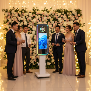 Photomaton à écran tactile 21,5 pouces, miroir magique vertical avec flight case - Product Image 1