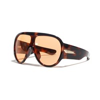 Kacamata Hitam Futuristik Y2K Unisex Oversized UV400 untuk Bersepeda dan Aktivitas Luar Ruangan - Desain Trendi dan Bergaya