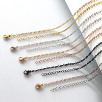 2.5mm largeur acier inoxydable croix chaîne étanche tour de cou chaîne colliers mode lien chaîne mode bricolage femmes fabrication de bijoux