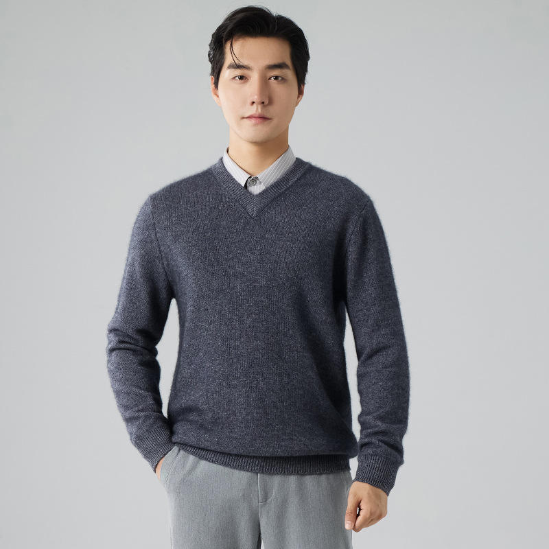 V-neck[sy814] dark gray