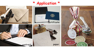 Black Stainless Steel China <strong>Leather</strong> Embossing <strong>Stamp</strong> for Office - Product Image 6