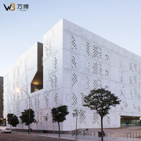 Panneaux de mur-rideau en alliage d'aluminium, design moderne, imperméables, ignifuges, anticorrosion, revêtement PVDF pour façade de bâtiment extérieur