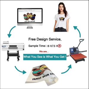 Benutzer definierte Größe Hot Sale PET DTF Digital übertragung Wärme übertragungs druck Druckfertig Benutzer definierte Logo-Druck übertragungen Benutzer definiertes T-Shirt - Product Image 5