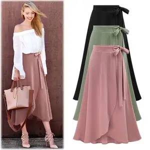 Lange Wikkelrok Sexy Dinerkleding Goedkope Casual Dikke Dames Carrièrejurken Plus Size Elegante Rok 812-1768