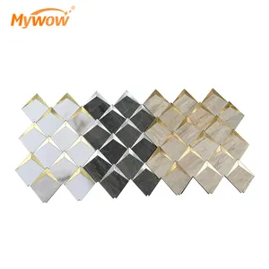 Cilalı kendinden Pvc yapıştırıcısı mozaik alüminyum altıgen kabuğu ve banyo mutfak Backsplash duvar Remodel için sopa fayans