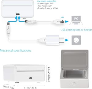 Séchoir électronique pour appareil auditif et accessoire de déshumidificateur Kit de boîte à lumière ultraviolette élimine l'humidité de la sueur des appareils auditifs - Product Image 6
