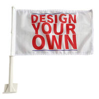 Banderas Personalizadas para Ventanas de Auto, Estilo Bandera, para Publicidad Exterior, 100% Poliéster, Impermeables y Duraderas, Listas para Enviar