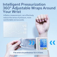 TRANSTEK Tensiomètre électronique intelligent personnalisé pour usage domestique, rechargeable, pour poignet et bras, appareil de mesure de la pression artérielle