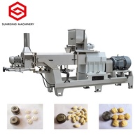 Ligne de production électrique complète Boule de fromage, riz, maïs soufflé croustillant, machine à fabriquer des snacks extrudeuse à double vis automatique en acier