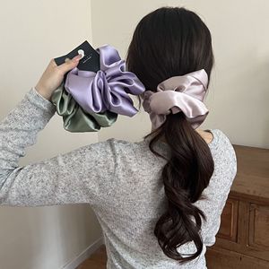 Scrunchie Satin Custom Grosir 20CM, Ikat Rambut Sutra Besar untuk Pesta, Aksesoris Rambut Wanita dan Anak Perempuan, Karet Rambut Elastis untuk Kuncir Kuda - Product Image 3