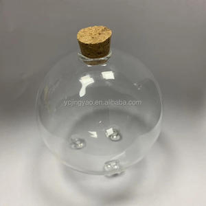 Esfera <span class=keywords><strong>de</strong></span> Vidrio <span class=keywords><strong>de</strong></span> Borosilicato Hecha a Mano, Globo <span class=keywords><strong>de</strong></span> Vidrio Redondo <span class=keywords><strong>con</strong></span> <span class=keywords><strong>Tapa</strong></span> <span class=keywords><strong>de</strong></span> Corcho - Product Image 3
