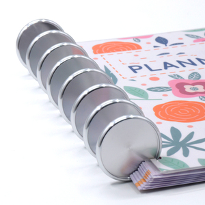 Anneaux de reliure en <span class=keywords><strong>métal</strong></span> personnalisés, disques de reliure en alliage d'aluminium pour feuilles mobiles, plusieurs tailles pour agenda et carnet - Product Image 2