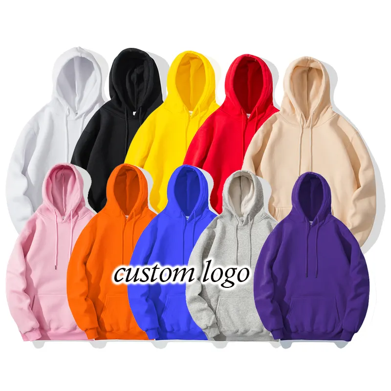 Hete Stijl 100% Katoenen Trui Hoodies Warme En Comfortabele Aangepaste Logo Afdrukken Mannen Hoodies