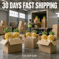 Jouets en peluche tropicaux personnalisés OEM ODM Ananas Perroquet Peluche en gros Cadeau pour enfants