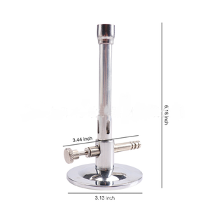 Quemador <span class=keywords><strong>Bunsen</strong></span> de laboratorio con válvula de control de gas Soplete de alcohol Llama ajustable Gas natural con lámpara de gas estabilizadora de llama - Product Image 2