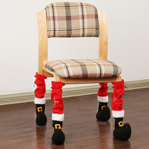 TC Offre Spéciale nouveau Design fournitures de noël décoration chaussettes chaise jambes bottes pour hôtel et fête noël chaise pied couvre - Product Image 1