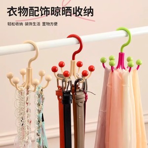 Multifunctional Rotating <b>Hook</b> Bag Organizer Plastic <b>Wall</b> Mount Single Tier For Home Use Behind Doors On <b>Walls</b> - Product Image 5