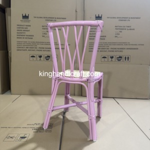 Chaise d'enfant en rotin artisanal haut de gamme pour la location – Mobilier en osier naturel pour mariages, événements et célébrations - Product Image 5