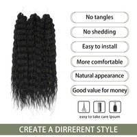 Lot de 3 extensions de cheveux tressés au crochet de 300 grammes, couleur gris, 22 pouces, Ariell Deep Water Twist, blond piano bouclé, haute température