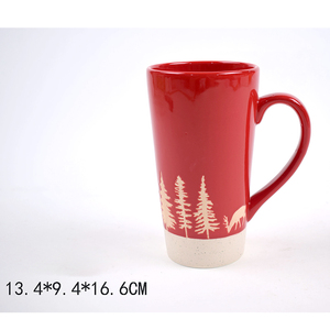 Commandes en gros personnalisées noël flocon de neige café mignon tasses arbre de noël tasse en céramique nostalgique personnalisé tasse en céramique - Product Image 3