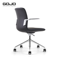 Silla de Oficina Ejecutiva de Cuero Moderna y Lujosa, Silla Giratoria Comercial para Computadora, para Conferencias y Visitas