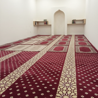 Tapis de prière musulman en rouleaux, fabriqué à la machine, en laine/nylon, écologique, design personnalisé, doux, pour la mosquée